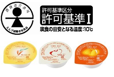 「ブイ・クレスゼリーシリーズ　3製品が消費者庁より「特別用途食品　えん下困難者用食品」の表示許可を受けました」の関連画像