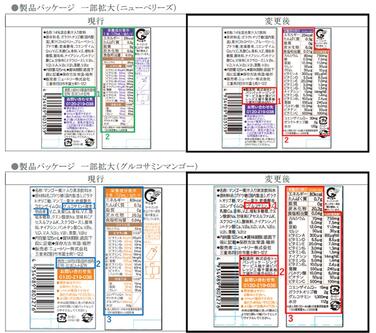 「「ブイ・クレス ニューベリーズ」「ブイ・クレス グルコサミンマンゴー」 製品パッケージ及び外装段ボール箱表示変更のご案内」の関連画像