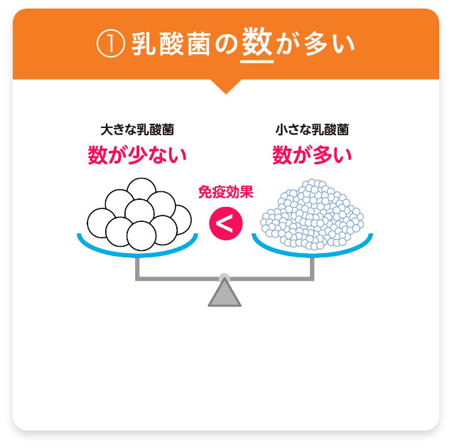 乳酸菌の「数」が多い