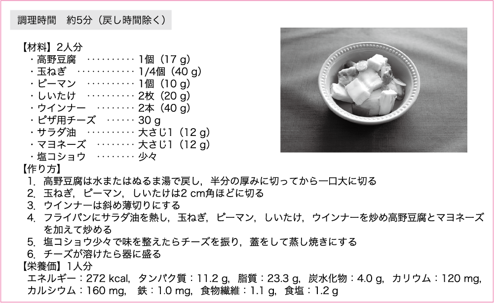 図Ⅱ●凍り豆腐のジャーマン風炒め