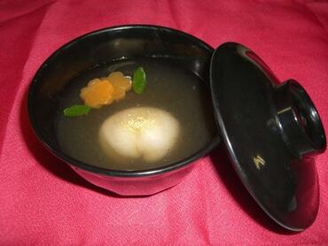 えびしんじょうの吸い物　済生会松阪総合病院（三重県松阪市）